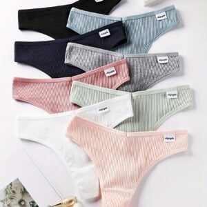 Pack de 8 Culottes Sexy pour Femmes, String Sans Couture