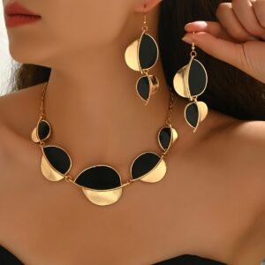 Paire de Boucles d'Oreilles et Collier LXALRY pour Femme