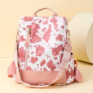 Sac à dos imprimé vache avec une unique sangle tissée