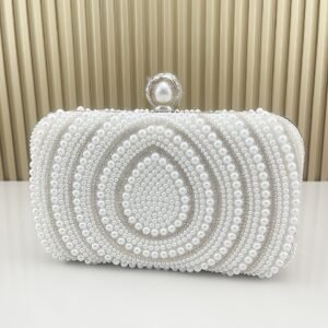 Sac à Main Élégant pour Femme - Pochette de Soirée Luxueuse avec Perles