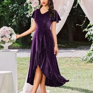 Robe de Soirée Longue à Paillettes pour Femme