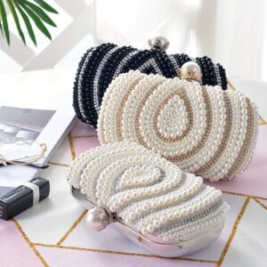 Élégant Sac À Main Perlé En Perles, Sac À Main de Banquet Classique