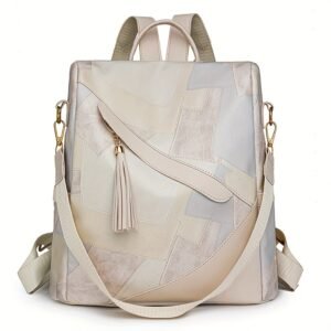 Sac à Dos Élégant et Léger en Patchwork Antivol
