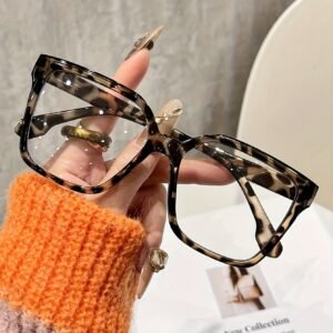 Lunettes Femme Grandes Carrées Imprimé Tortue