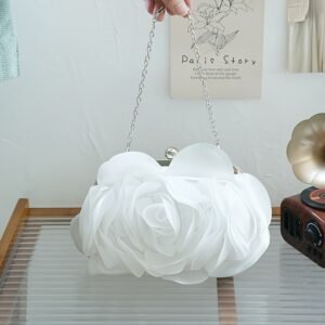 Élégant sac à main floral bleu marine avec bandoulière amovible