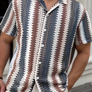 Chemise Décontractée à Manches Courtes pour Homme