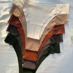 lot de 5 Culottes En Dentelle Contrastante