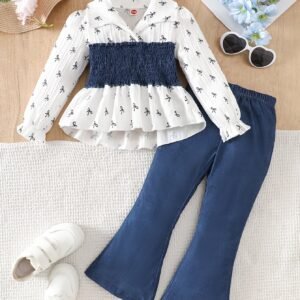 Ensemble 2 pièces pour filles Haut à manches longues