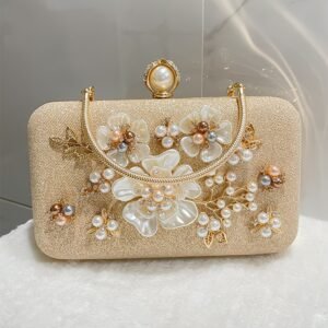 Clutch Élégante à Motifs Floraux pour Femme