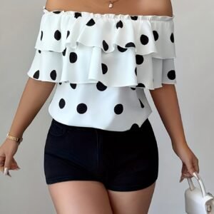 Blouse élégante à épaules dénudées pour femme