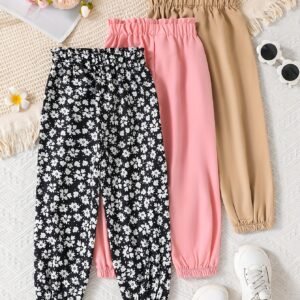 3 pièces Pantalon à Nœuds pour Jeunes Filles