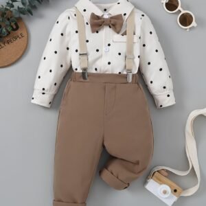 Ensemble 2 pièces pour garçon avec nœud papillon