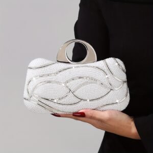 Sac à main de soirée luxueux et incrusté d'strass pour femmes