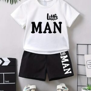 Ensemble Décontracté pour Garçons avec Imprimé Lettres Petit Homme