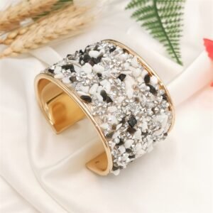 Bracelet manchette ajustable pour femme