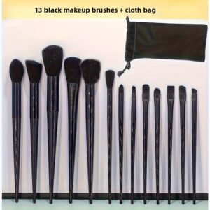 13 pièces - Kit Professionnel de Pinceaux de Maquillage et Outils de Beauté avec Fond de Teint