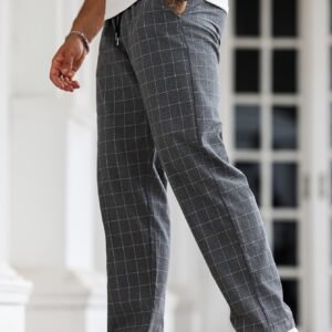 Pantalon de Pyjama Homme - Pyjama Rayé Sans Élastique