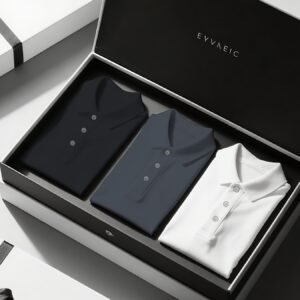 Lot de 3 polos pour hommes, mode décontractée et affaires