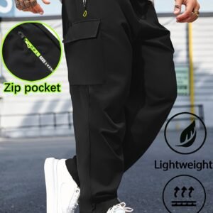 Pantalon Décontracté Homme Jambe Droite avec Cordon de Serrage