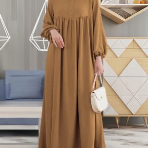 Abaya à manches bouffantes style Dubaï