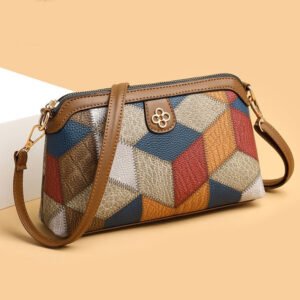 Sac Bandoulière Léger avec Bandoulière Réglable - Sac à Main Compact à Fermeture Éclair,