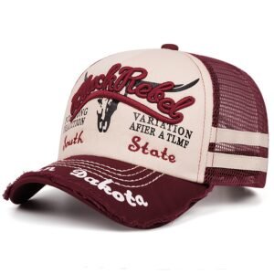 Casquette de baseball en maille brodée