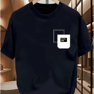 T-shirt bleu marine pour homme - Tee minimaliste essentiel pour tous les jours