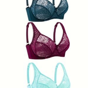 Lot de 3 Soutien-gorge Élégant Lingerie en dentelle Sexy