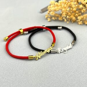 Bracelet personnalisable ajustable en corde milanaise