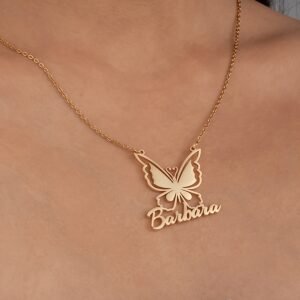 Collier à papillon personnalisé en acier inoxydable