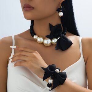 Ensemble Collier, Bracelet et Boucles d'Oreilles Style Gothique Bohème