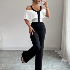 Combinaison Élégante Femme à Épaules Dénudées