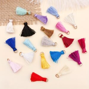 40pcs Par Paquet, 2.5Cm Anneau Métallique Pommeau Couleur Unie