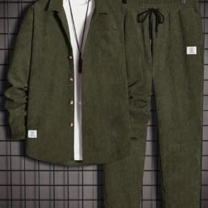 Ensemble Chemise à Manches Longues et Pantalon Décontracté