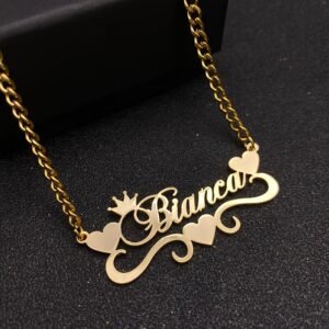 Collier personnalisable en acier inoxydable avec pendentif