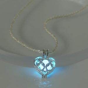 Collier élégant en forme de cœur lumineux Nooxian