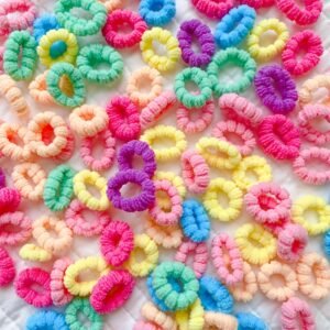 100 petits Chouchous Élastiques Ananas Colorés avec Emballage