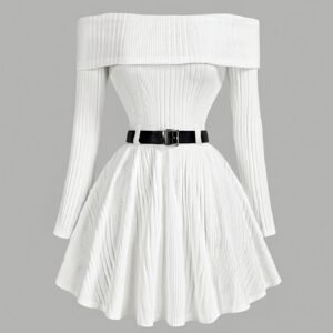 Élégante robe d'été à bretelles pour femmes avec taille cintrée