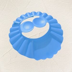 Bonnet de douche souple, pliable en bleu