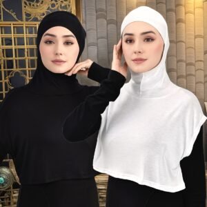 Foulard Ramadan avec Col Faux et Petite Base de Chapeau