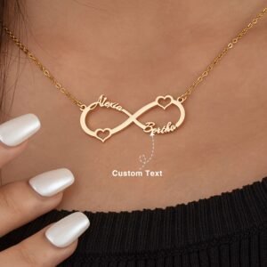 Pendentif personnalisable en acier inoxydable avec symbole infini