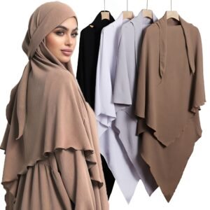 Longue Robe de Prière pour Femmes Foulard Musulman Hijabs
