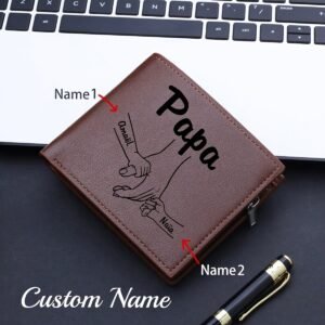 Portefeuille Homme Vintage en Simili Cuir Personnalisé