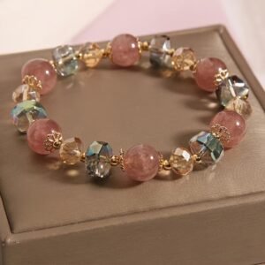 Un bracelet de cristal de fraise élégant