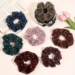 11 Pièces Élégants Élastiques à Cheveux à Paillettes