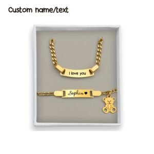 Set bracelet et collier personnalisé pour jeunes