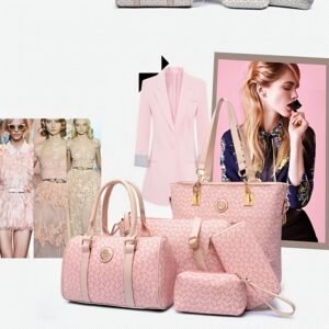 Type de sac préféré : Ensemble de 6 pièces - Sac à bandoulière à motif géométrique grande capacité