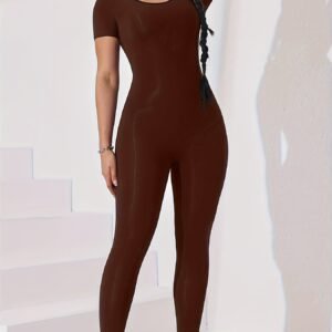 Combinaison de yoga pour femme - Couleur unie