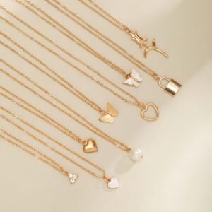 Ensemble de 9 pièces/Set de Bijoux pour Femmes Collier Pendentif Vintage