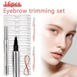 Kit de toilettage des sourcils 16 pièces pour débutants - Waterproof Résistant à la transpiration